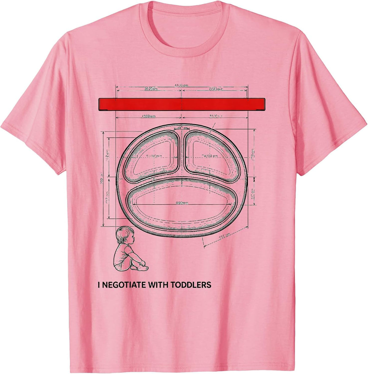 Men's I Negotiate With Toddlers Funny Childcare Teacher Daycare T-Shirt - Pink