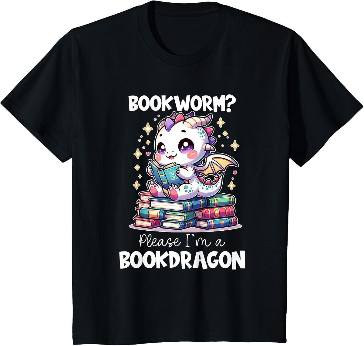 I am the Book Dragon Bookworm Reading Book Lover T-Shirt - Black