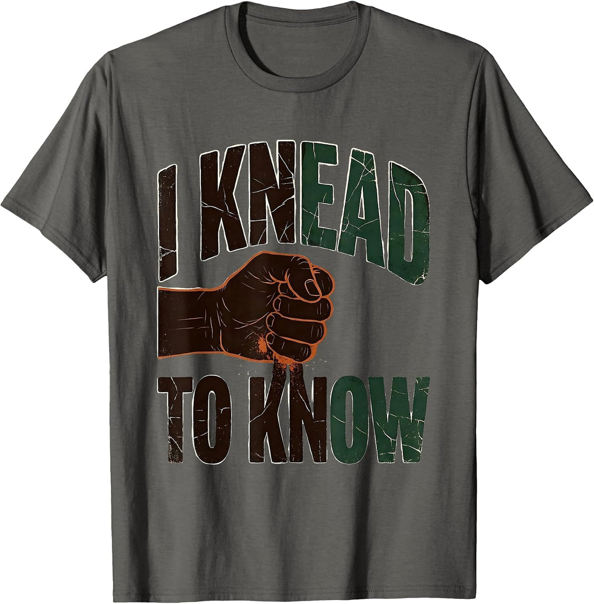 Men's I Knead To Know Vintage Massage Therapist Occupational Humor T-Shirt - Asphalt Grey