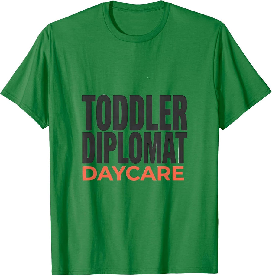 Men's Daycare Toddler Diplomat Funny Childcare Provider Preschool T-Shirt - Kelly Green