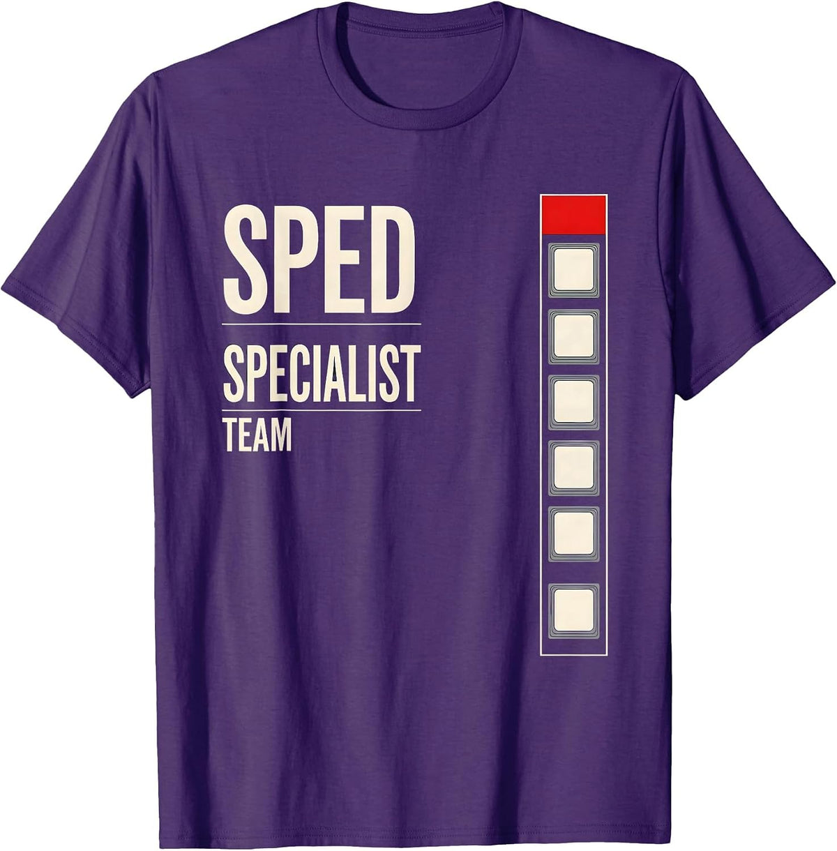 Men's SPED Specialist Team Retro Special Education Teacher Squad T-Shirt - Purple