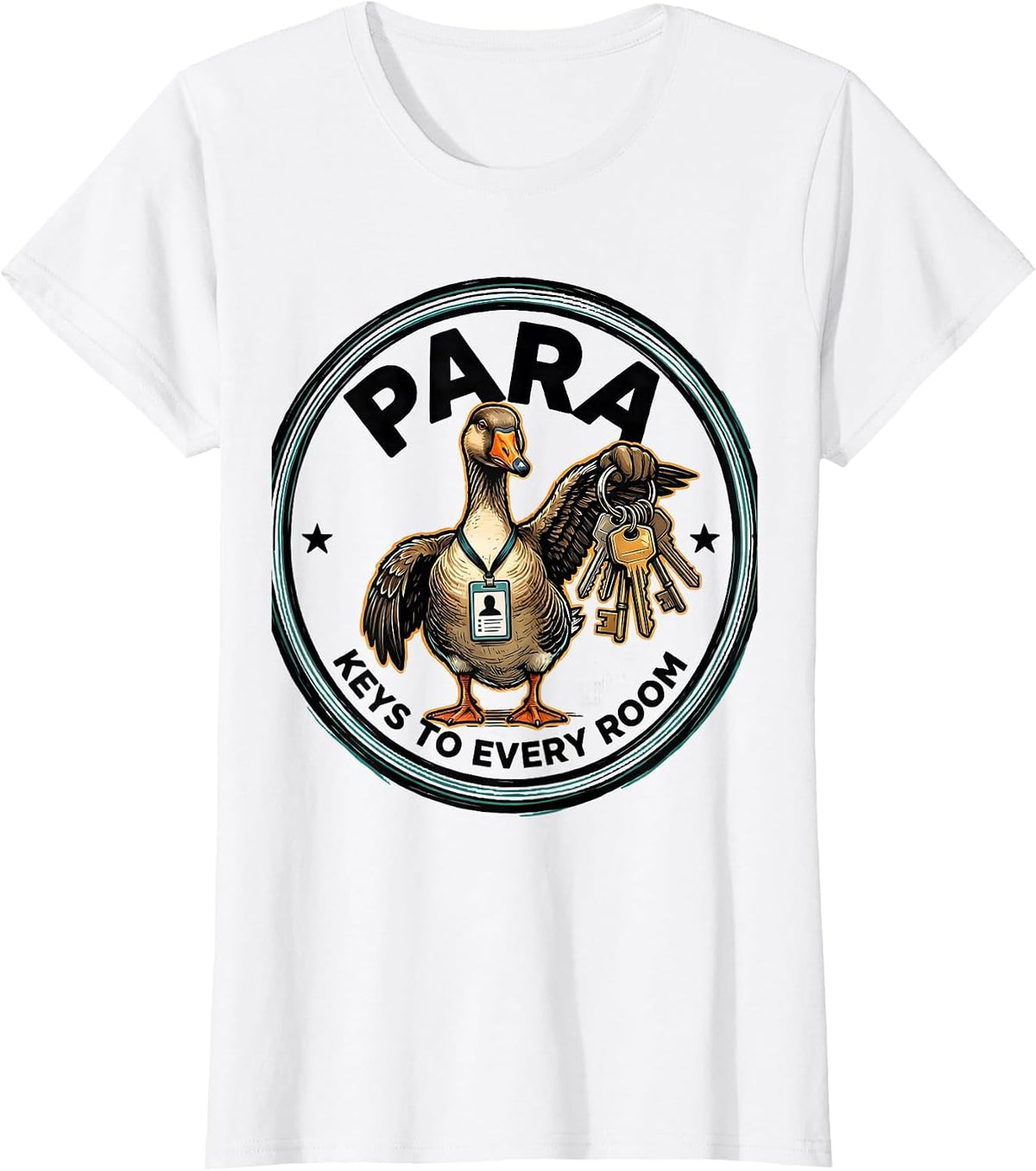 Para Keys To Every Room Funny Paraprofessional SPED Teacher T-Shirt - White