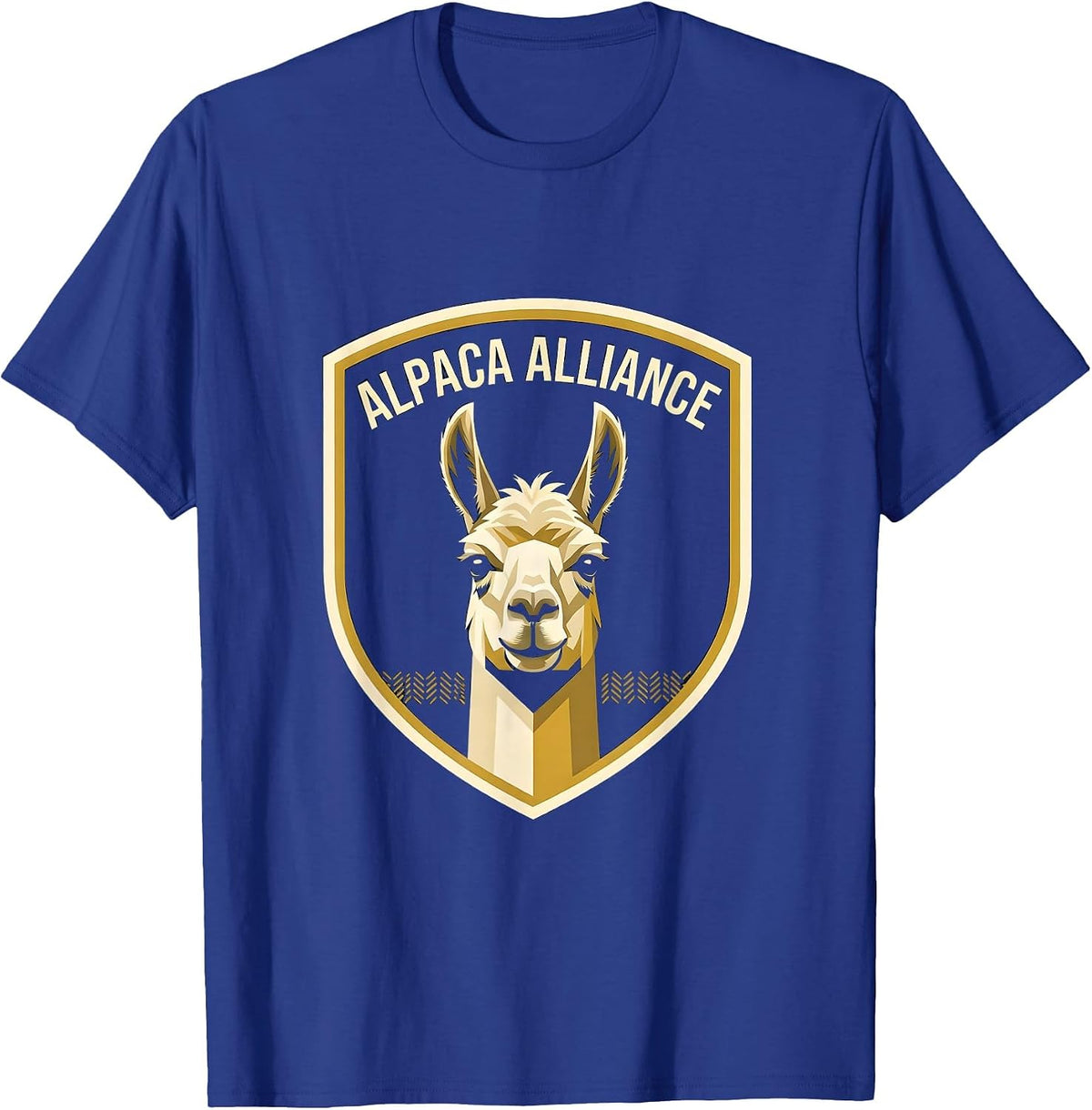 Men's Alpaca Alliance Funny Llama Humor Novelty Gift T-Shirt - Royal Blue