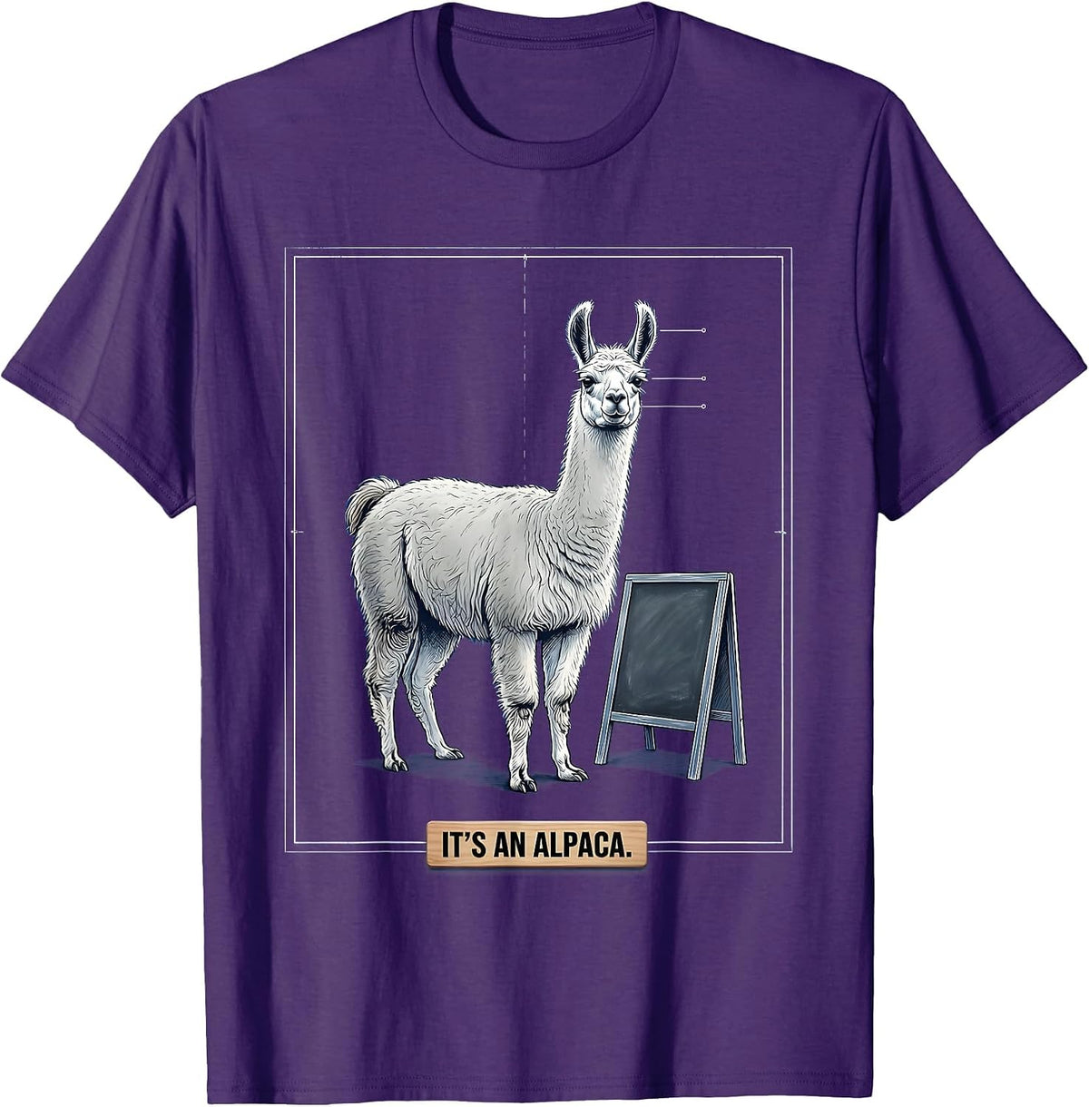 Men's It's An Alpaca Funny Llama Lover Animal Humor Gift T-Shirt - Purple