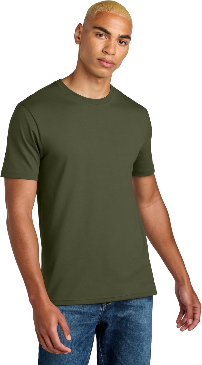District Perfect Weight Icon Tee - Heavyweight Cotton, Stylish Casual Short Sleeve T-Shirt for Men & Women - Military Green