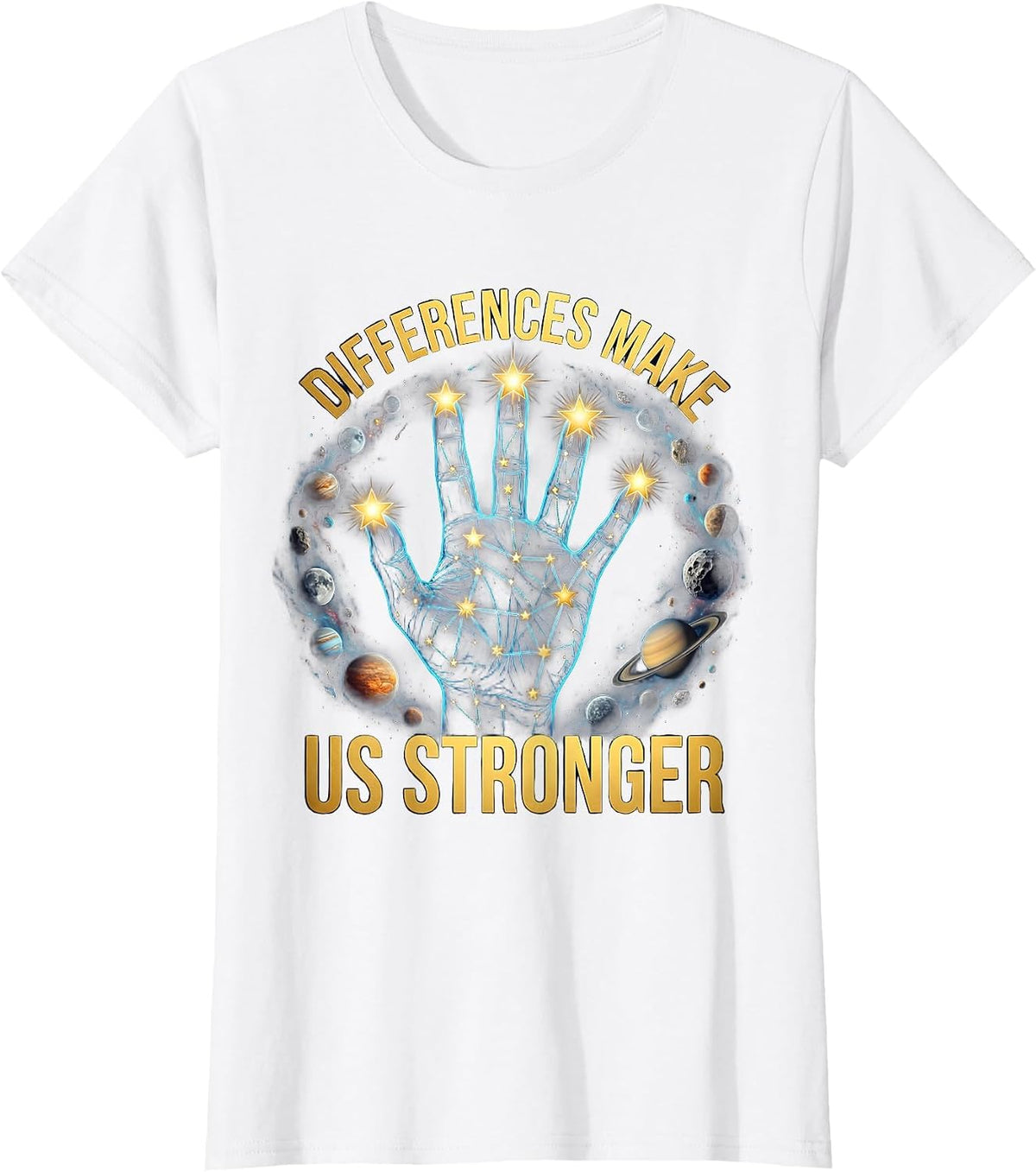Differences Make Us Stronger Special Education Tee T-Shirt - White