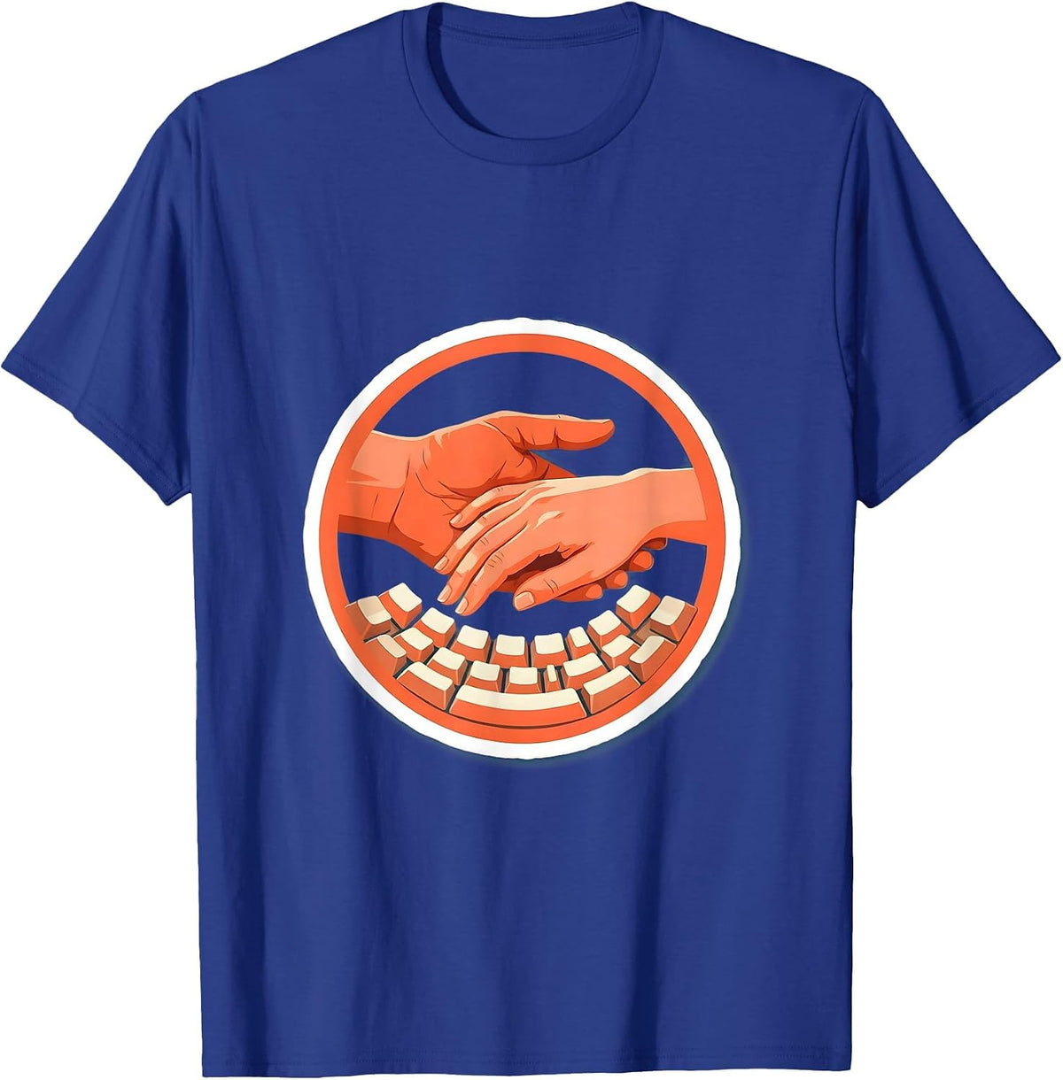 Occupational Therapy Hand Guidance Keyboard Art T-Shirt - Royal Blue