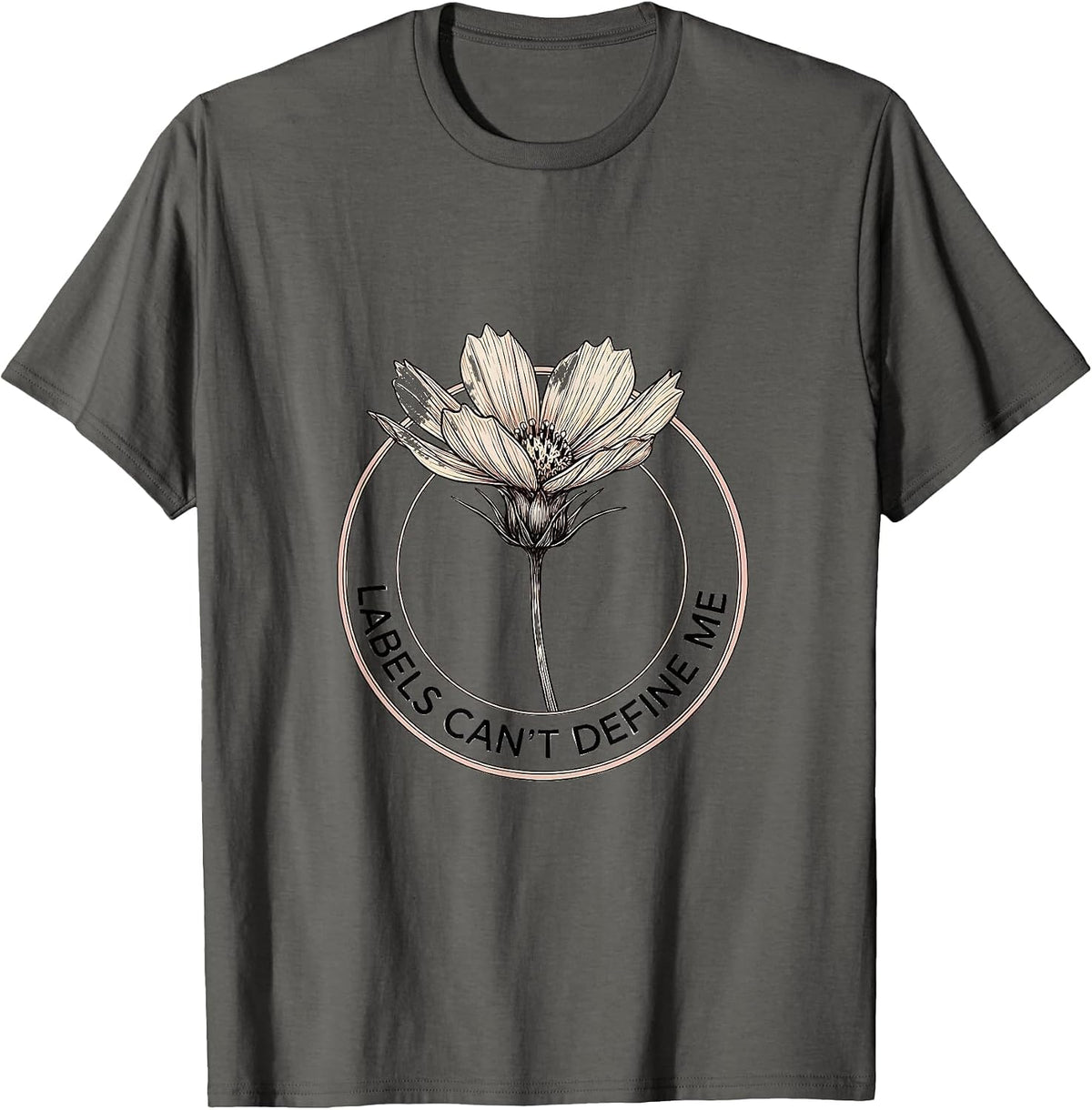 Men's Labels Can't Define Me Dyslexia Awareness Design T-Shirt - Asphalt Grey