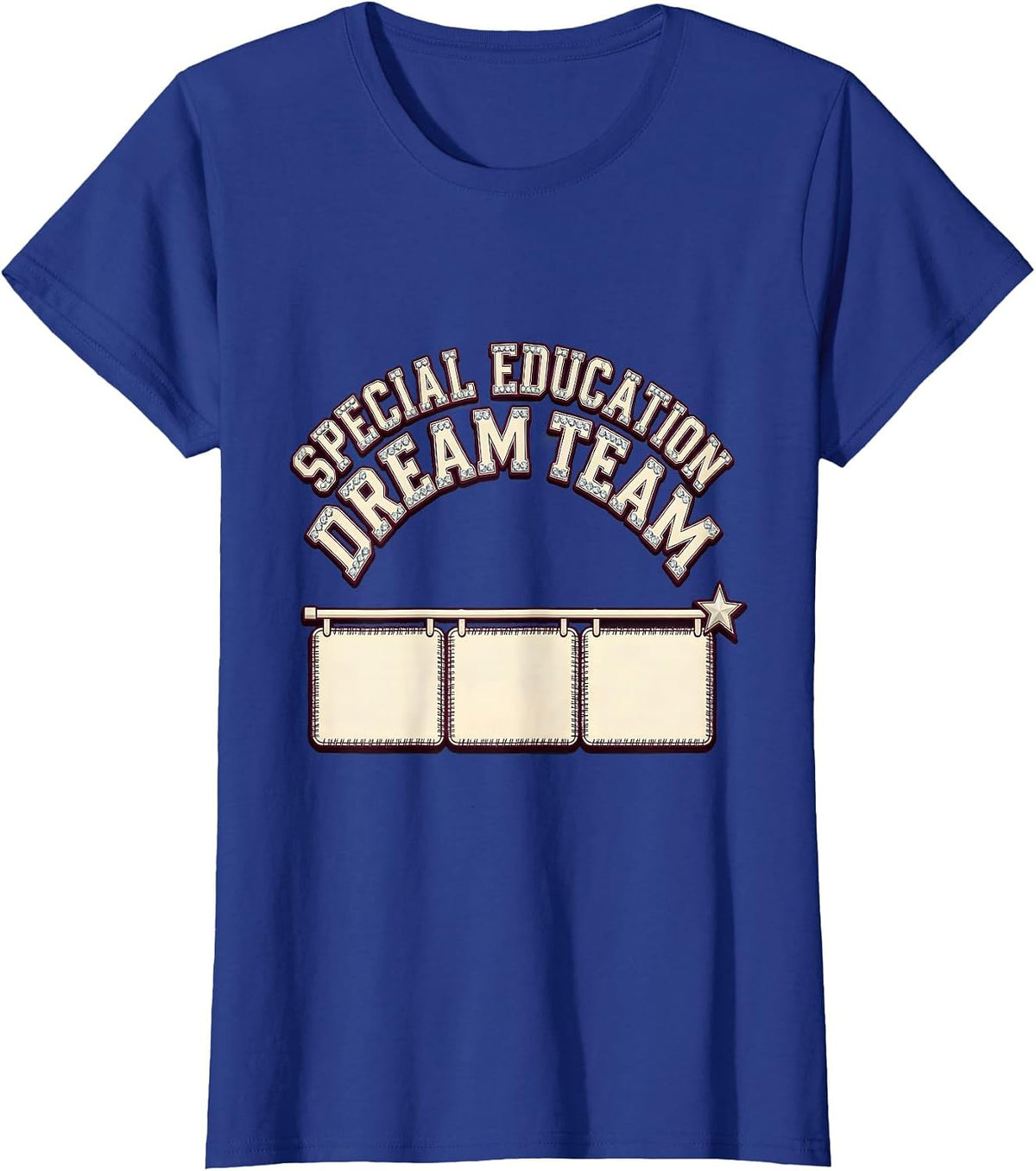 Women's Special Education Dream Team Retro SPED Teacher Squad Pride T-Shirt - Royal Blue