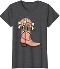 Women's Rodeo Abuela Sparkle Varsity Cowgirl Birthday Party Family T-Shirt - Dark Heather Grey