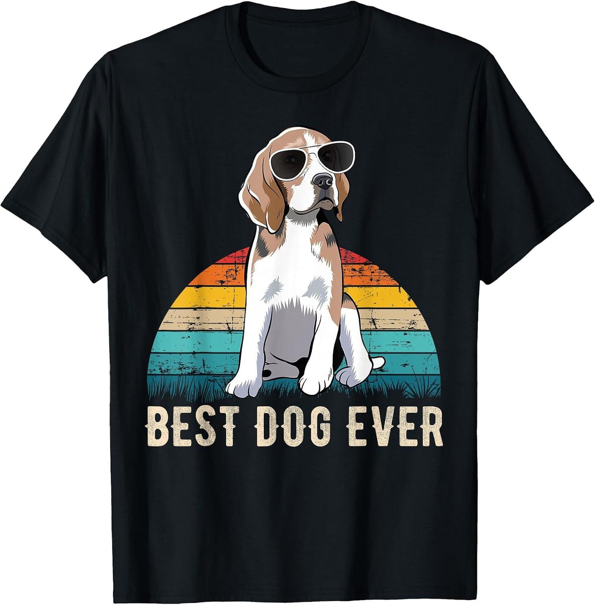 Beagle Dog T-Shirt, Men, Black, Small - As Pictured
