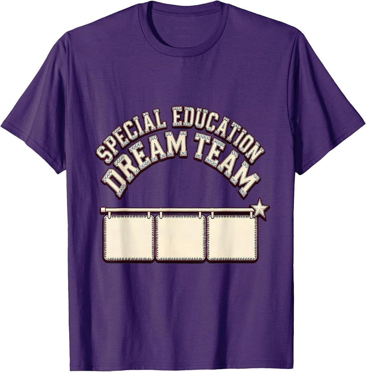 Men's Special Education Dream Team Retro SPED Teacher Squad Pride T-Shirt - Purple