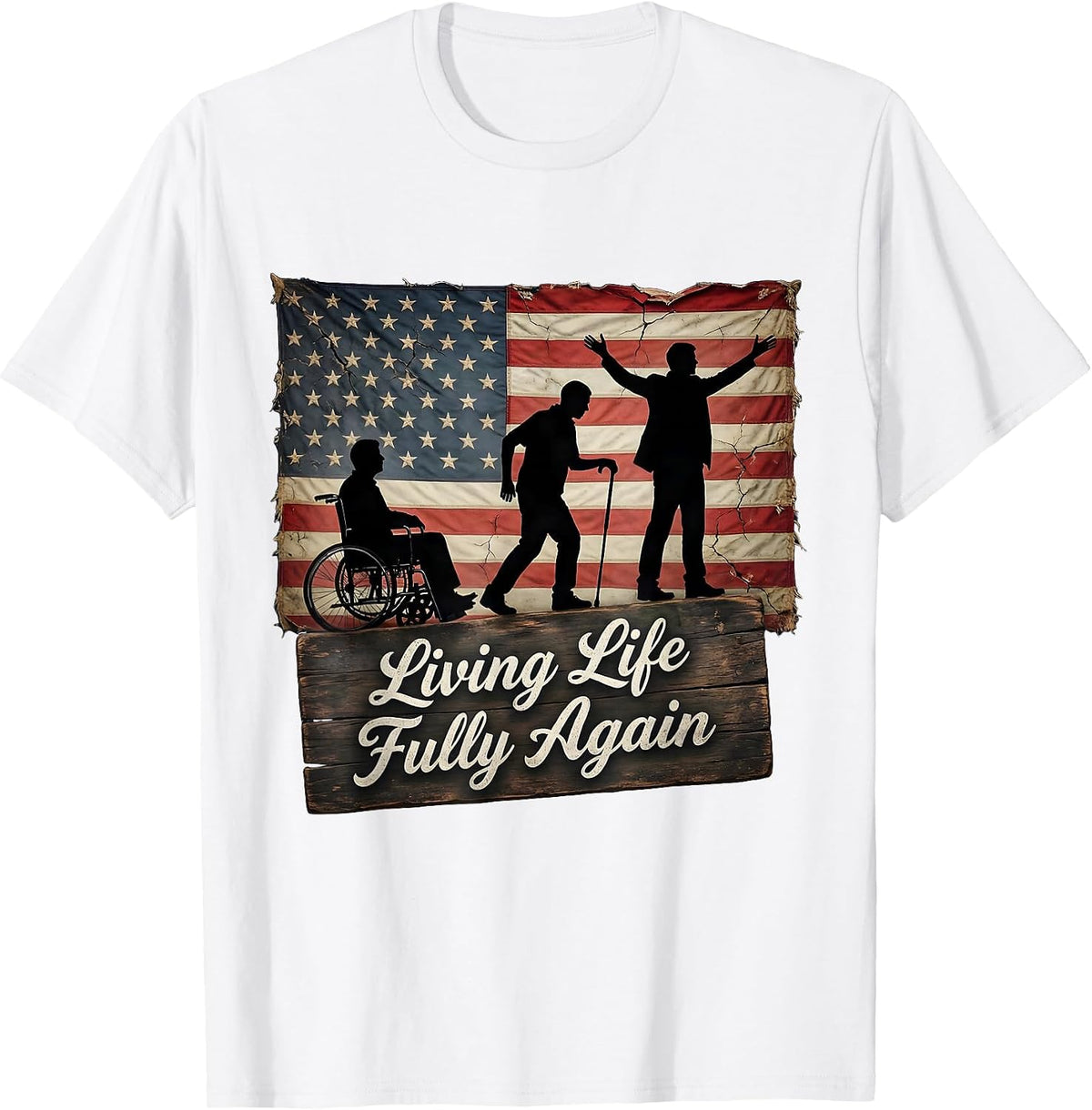 Men's Living Life Fully Again Occupational Therapy Design T-Shirt - White