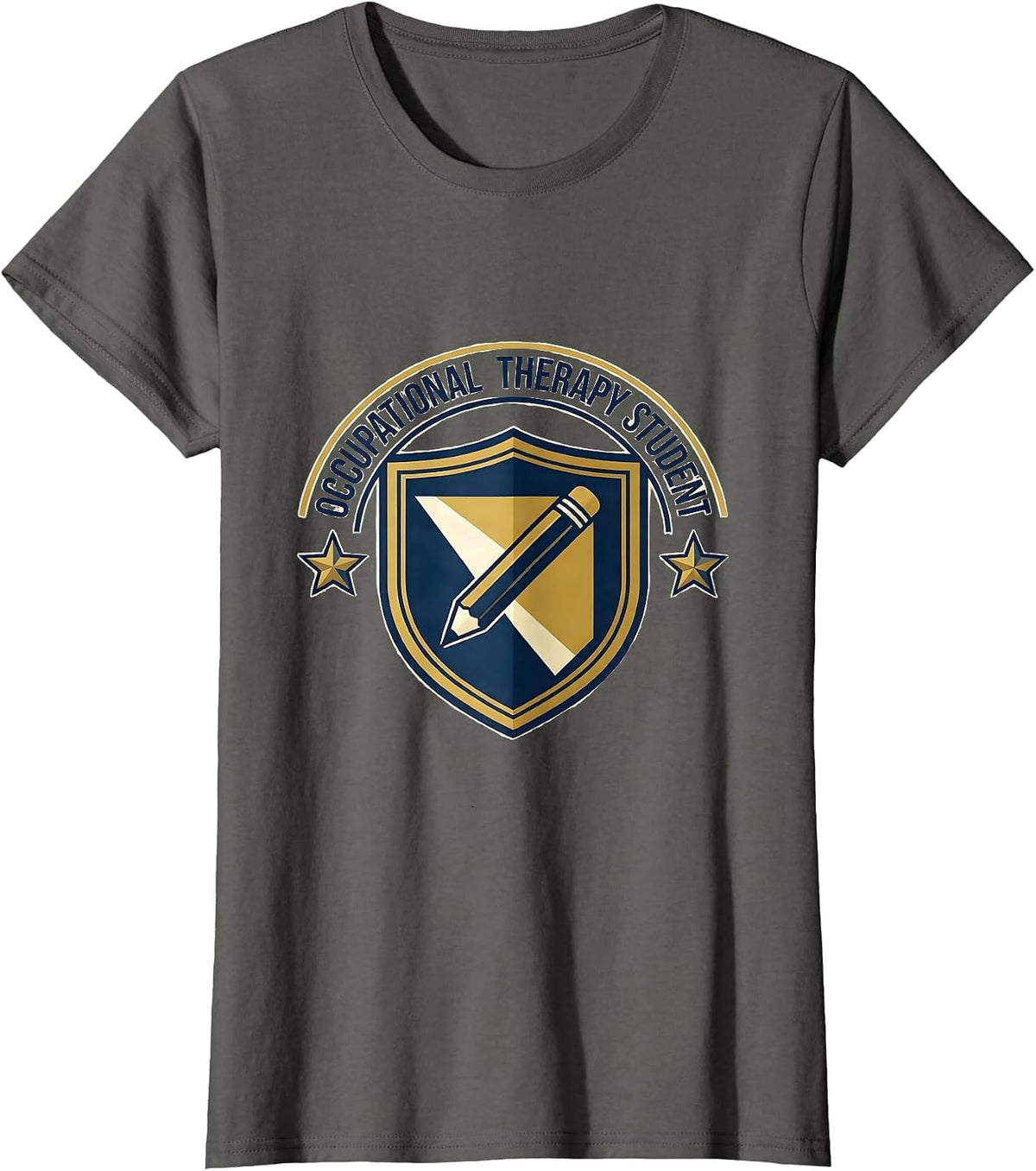 Women's Occupational Therapy Student Retro Emblem Pediatric T-Shirt - Asphalt Grey