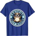 Certified Belly Washer Funny Pibble Dog Meme Pit Bull Owner T-Shirt - Royal Blue
