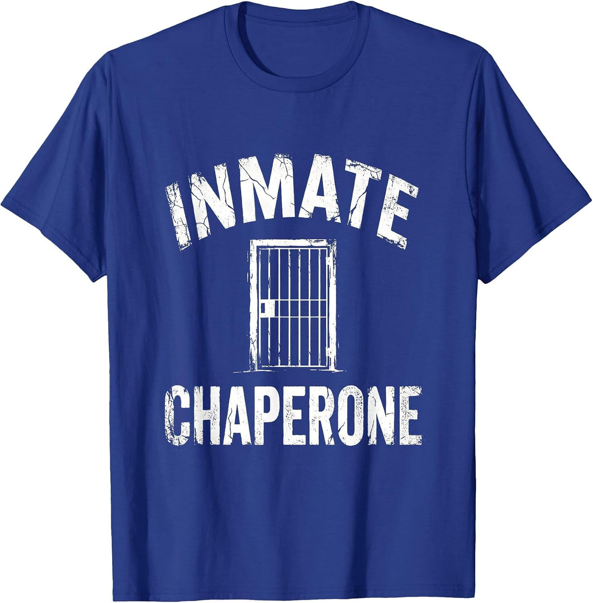 Inmate Chaperone Funny Correctional Officer Police Gift T-Shirt - Royal Blue