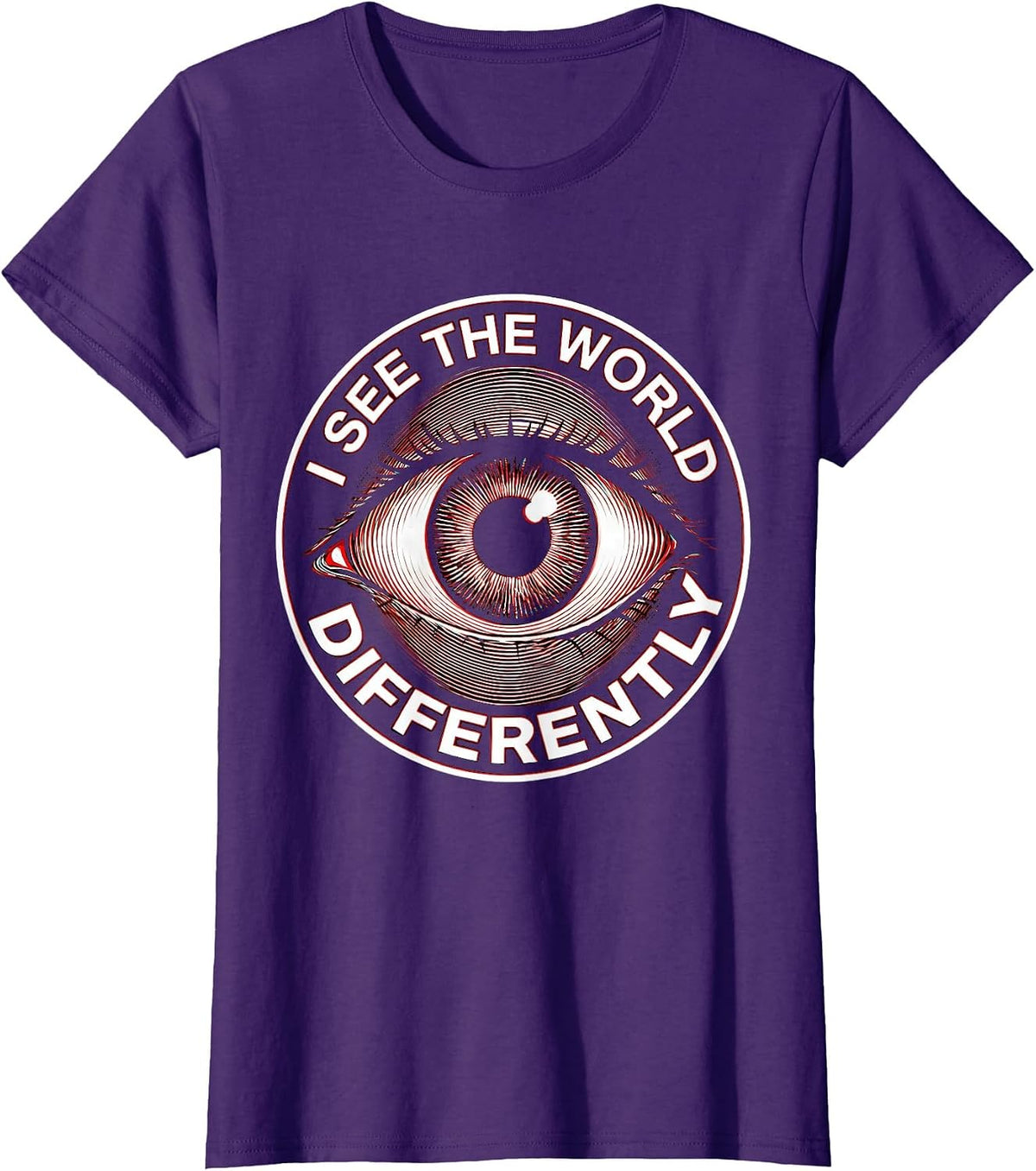 Women's I See The World Differently Dyslexia Awareness T-Shirt - Purple