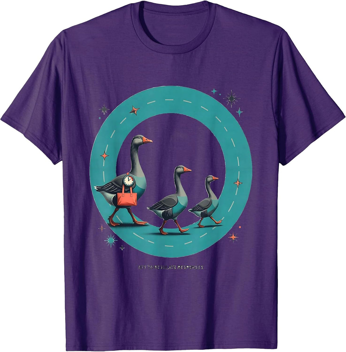 Off To Regulate Responses Funny Mental Health Counselor T-Shirt - Purple