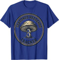 Seasoned Hedgehog Tracker Funny Mushroom Foraging Mycology T-Shirt - Royal Blue