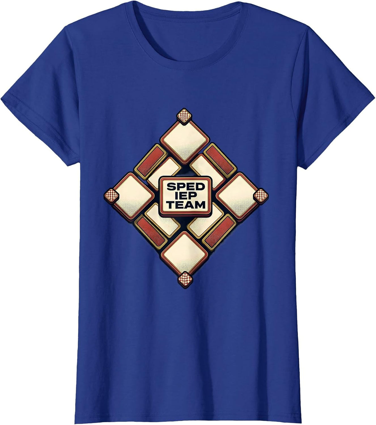 Women's SPED IEP Team Emblem Special Education Teacher Appreciation T-Shirt - Royal Blue