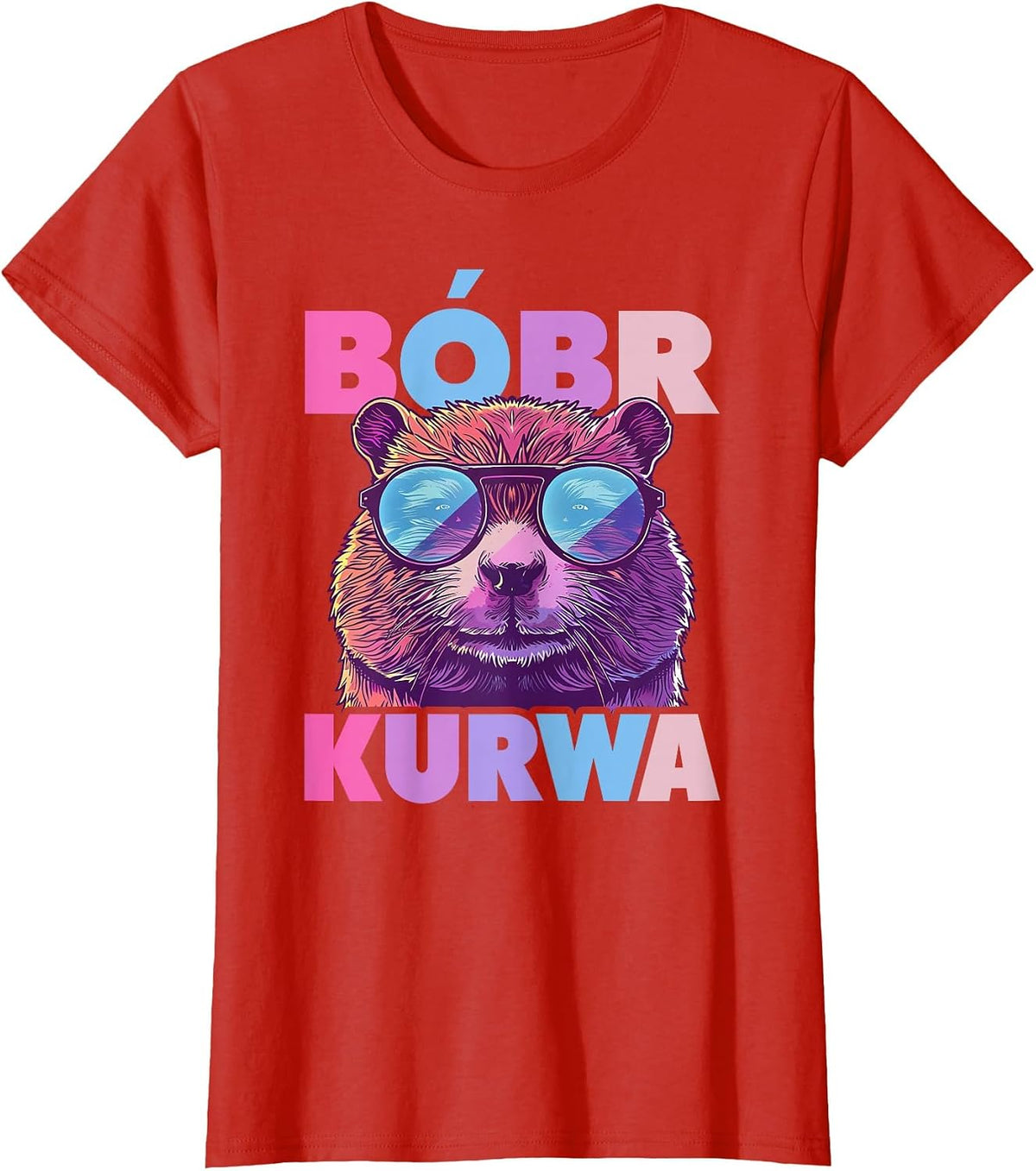 Bobr Kurwa - Bober Beaver Bobr T-Shirt - Red