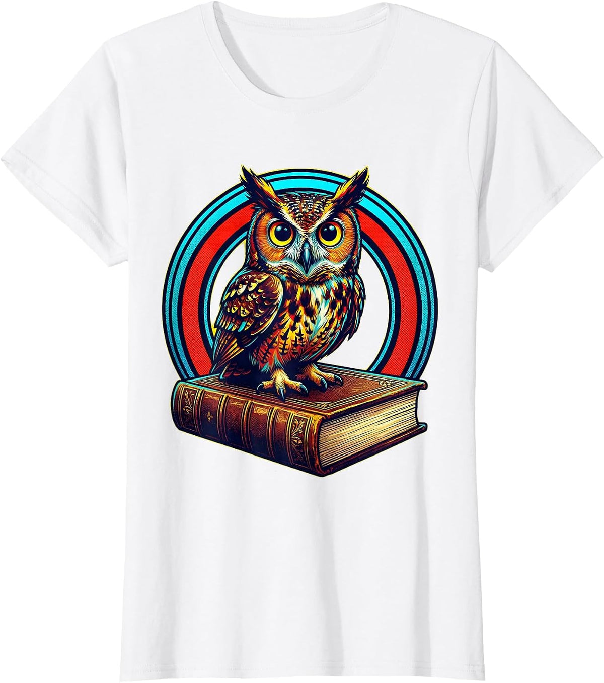 Owl on Dictionary English Teacher Gift T-Shirt - White