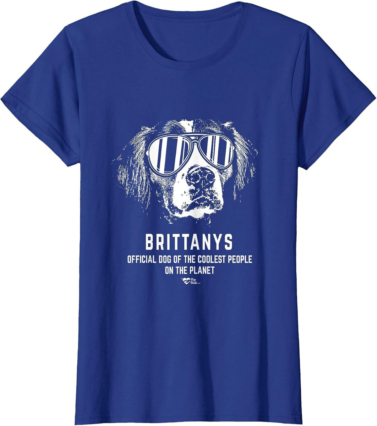 Brittany Spaniel Official Dog of the Coolest Lovers T-Shirt - Royal Blue
