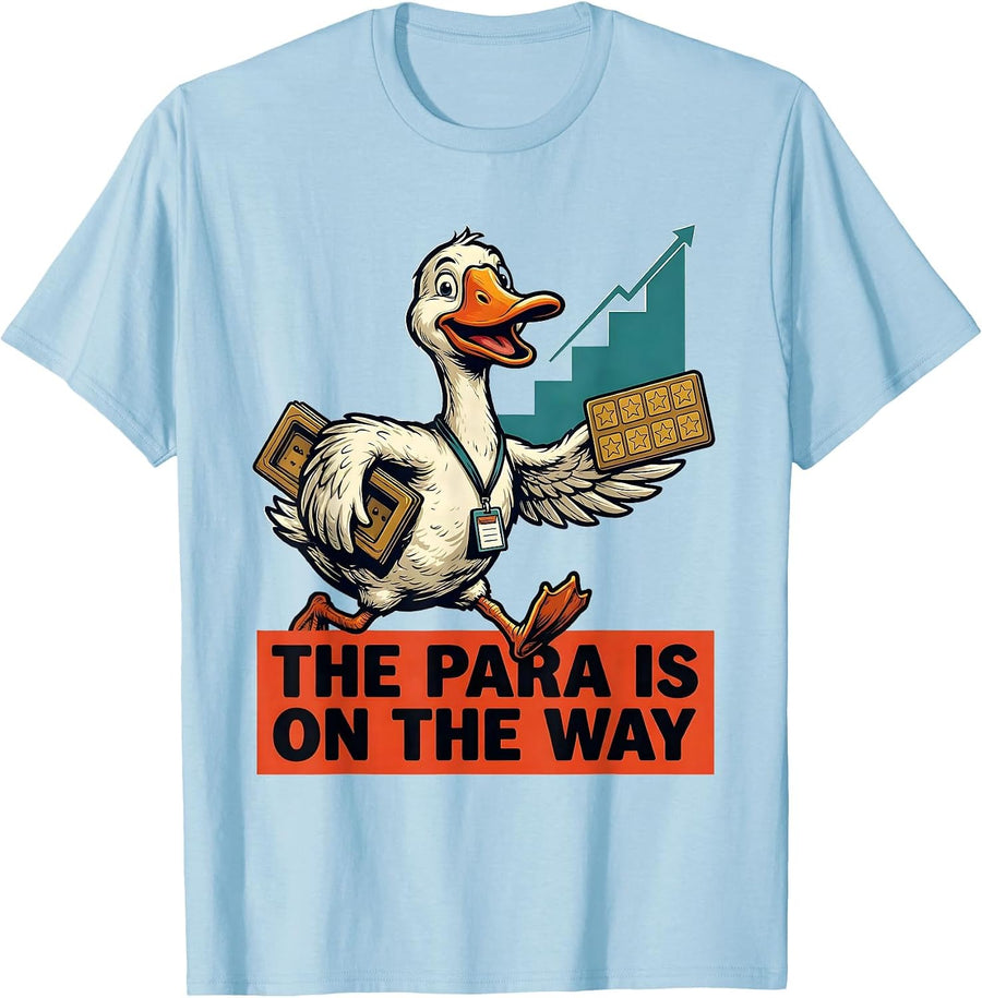Men's The Para Is On The Way Funny SPED Teacher Support T-Shirt - Baby Blue