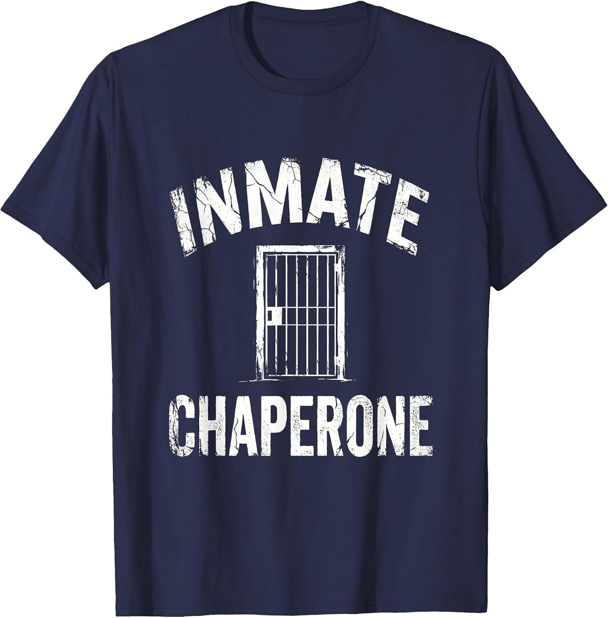 Inmate Chaperone Funny Correctional Officer Police Gift T-Shirt - Navy Blue