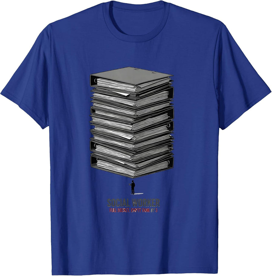 Social Worker: Full Docket, Empty Tank By 5 Funny T-Shirt - Royal Blue