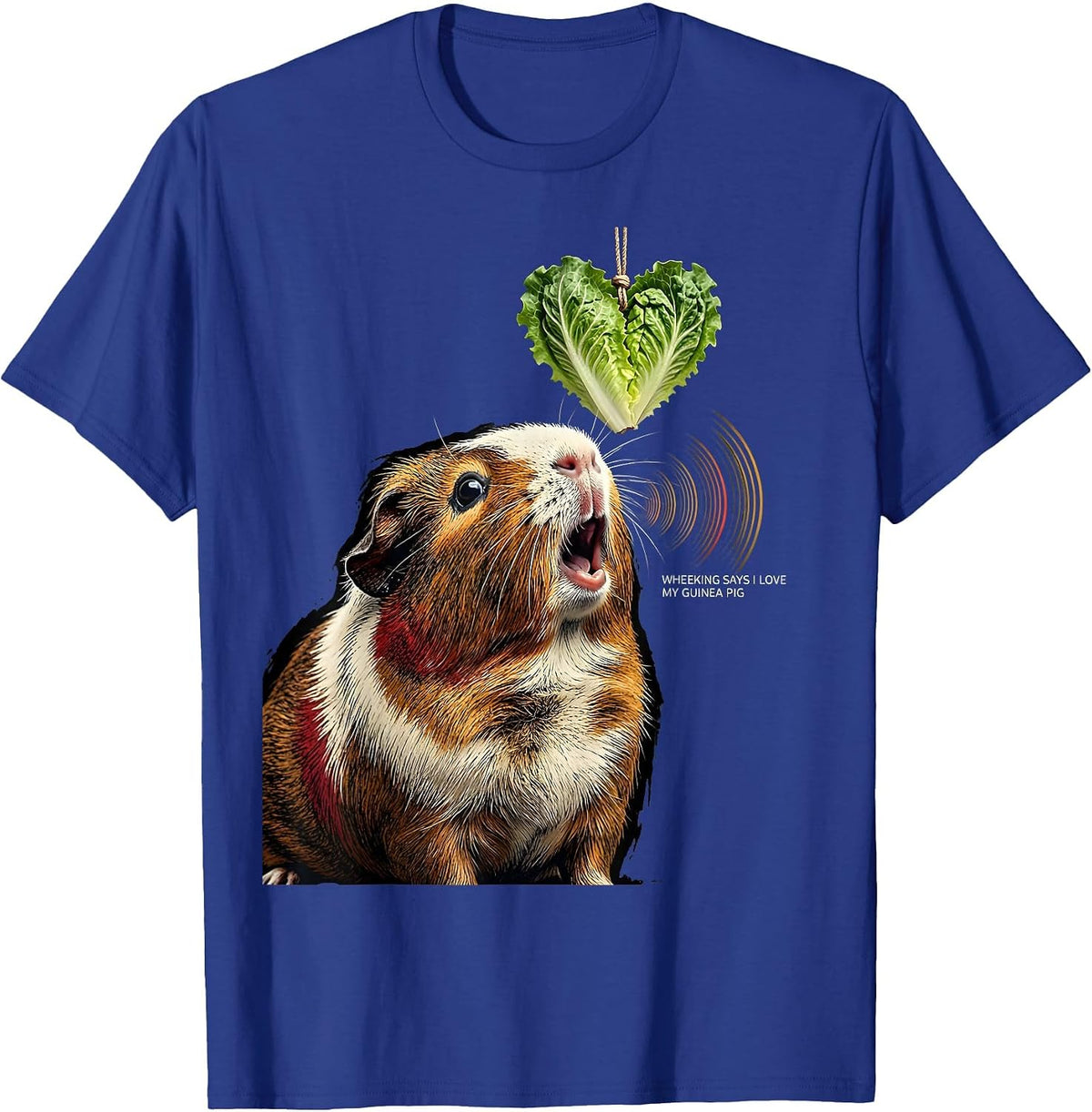Wheeking Says I Love My Guinea Pig Funny Cavy Lover Gift T-Shirt - Royal Blue