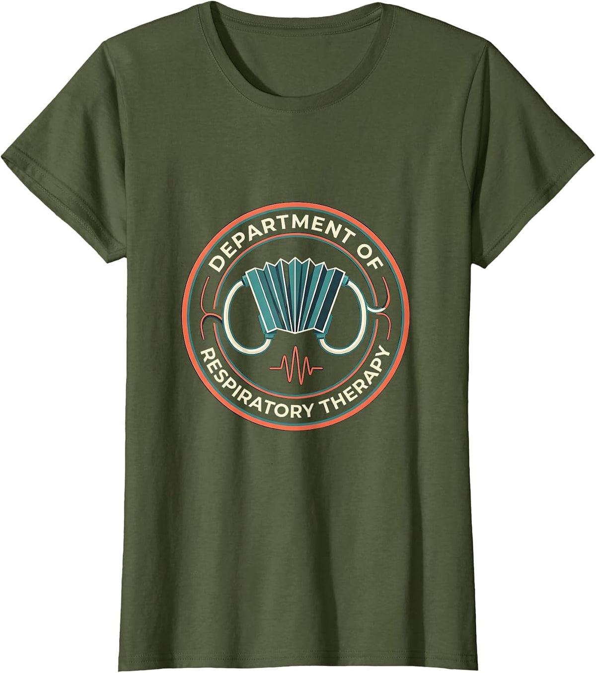Women's Department of Respiratory Therapy Funny RT Care Week T-Shirt - Olive Green