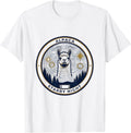 Men's Alpaca Starry Night Topographic Contour Animal Lover Art T-Shirt - White