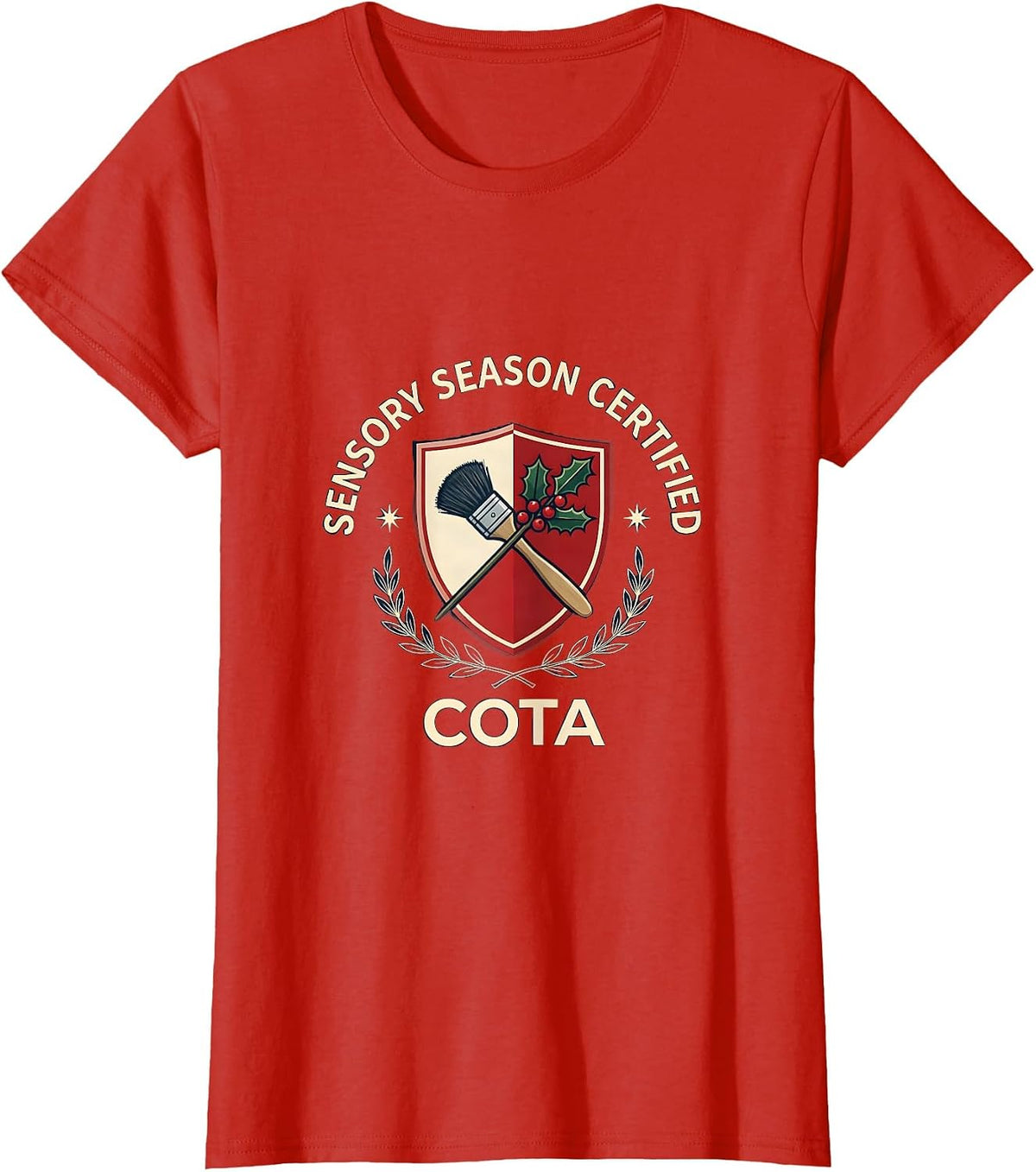 Women's Sensory Season Certified, COTA Occupational Therapist T-Shirt - Red