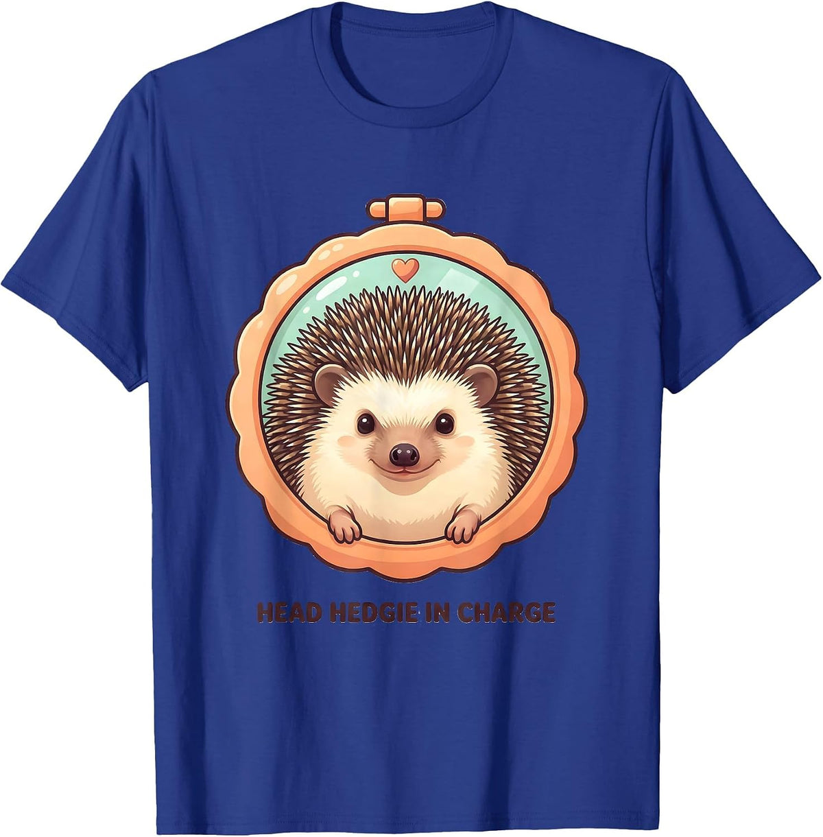 Head Hedgie In Charge Cute Kawaii Hedgehog Pet Lover Humor T-Shirt - Royal Blue