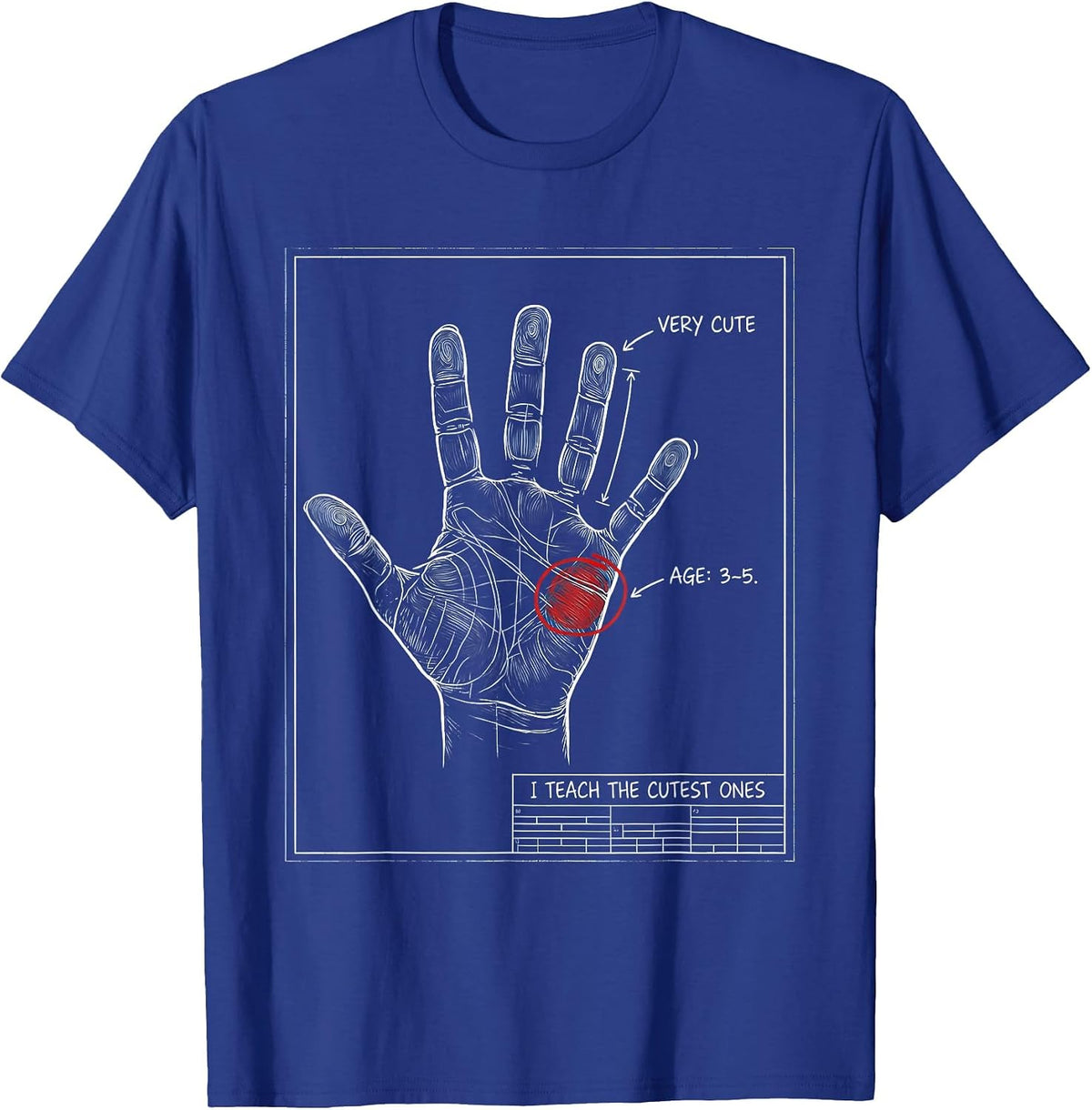 I Teach The Cutest Ones Preschool Teacher Design T-Shirt - Royal Blue