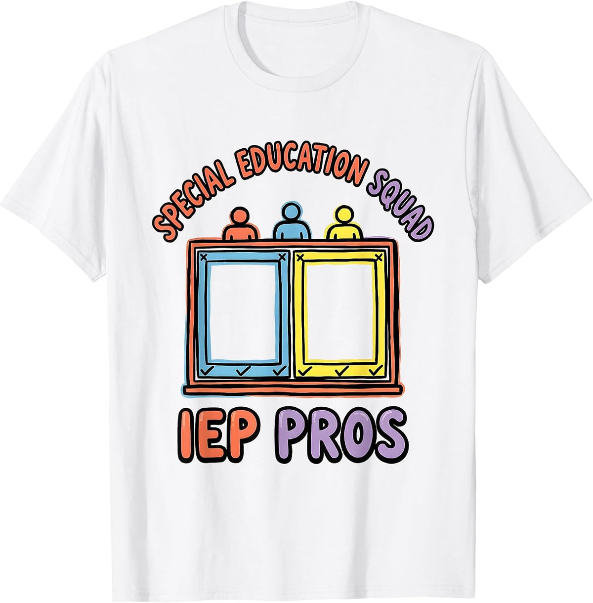 Men's Special Education Squad IEP Pros Teacher Appreciation T-Shirt - White