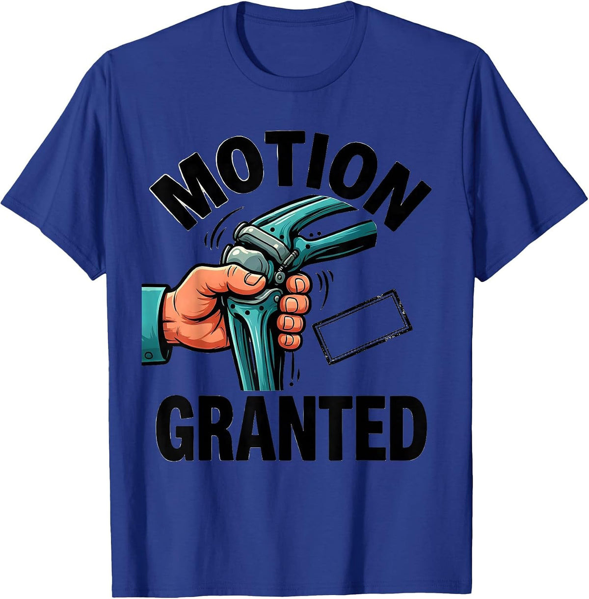 Men's Motion Granted Cartoon Massage Therapist Physical Therapy T-Shirt - Royal Blue