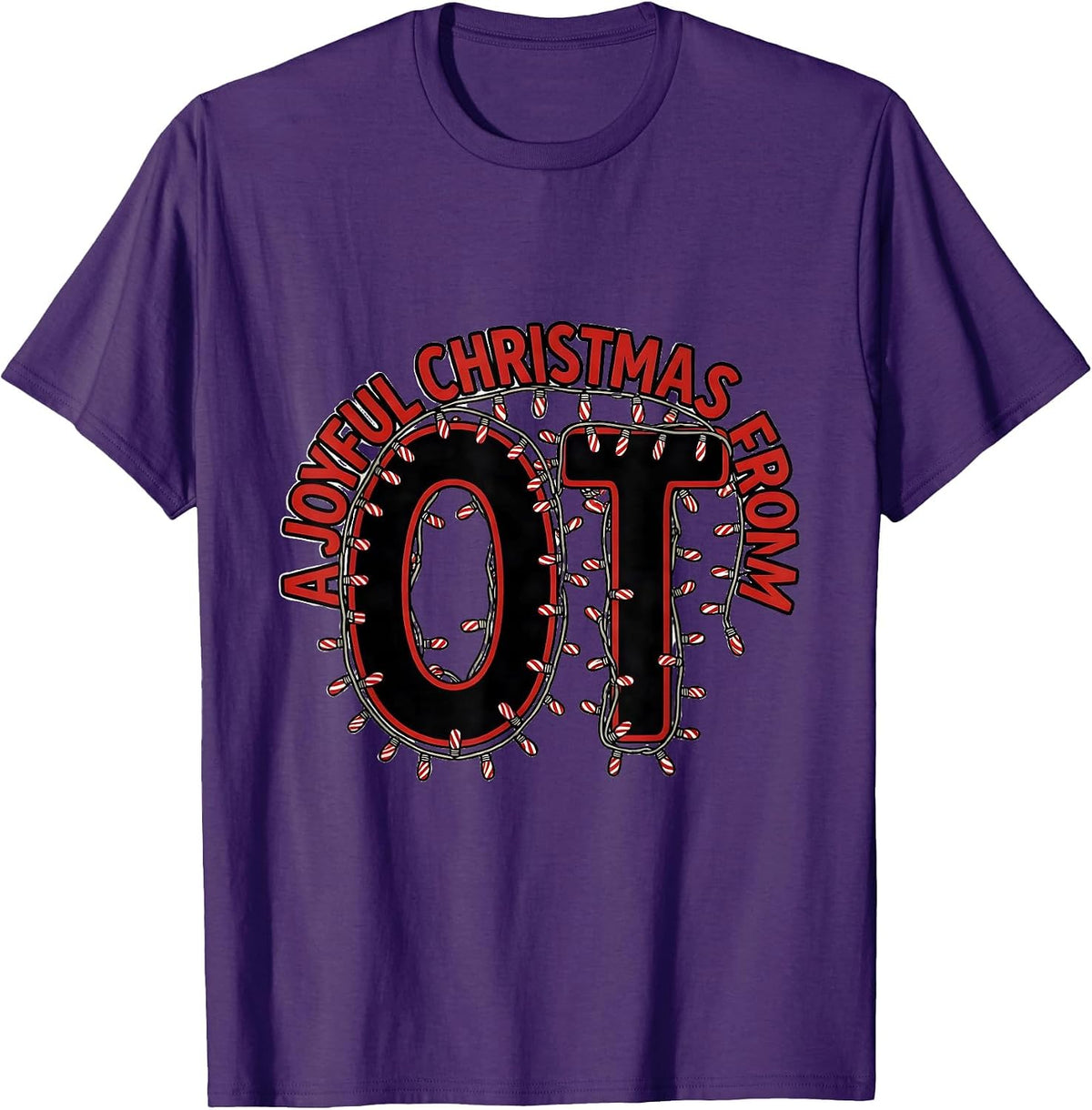 A Joyful Christmas From OT Funny Occupational Therapy T-Shirt - Purple