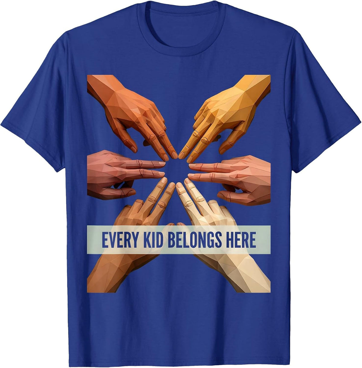 Men's Every Kid Belongs Here Special Education Design T-Shirt - Royal Blue