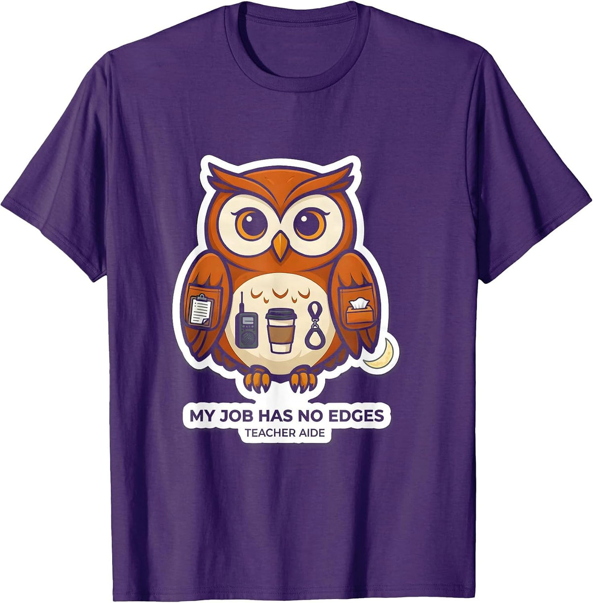 Men's My Job Has No Edges Teacher Aide Para Normal Activities SPED T-Shirt - Purple