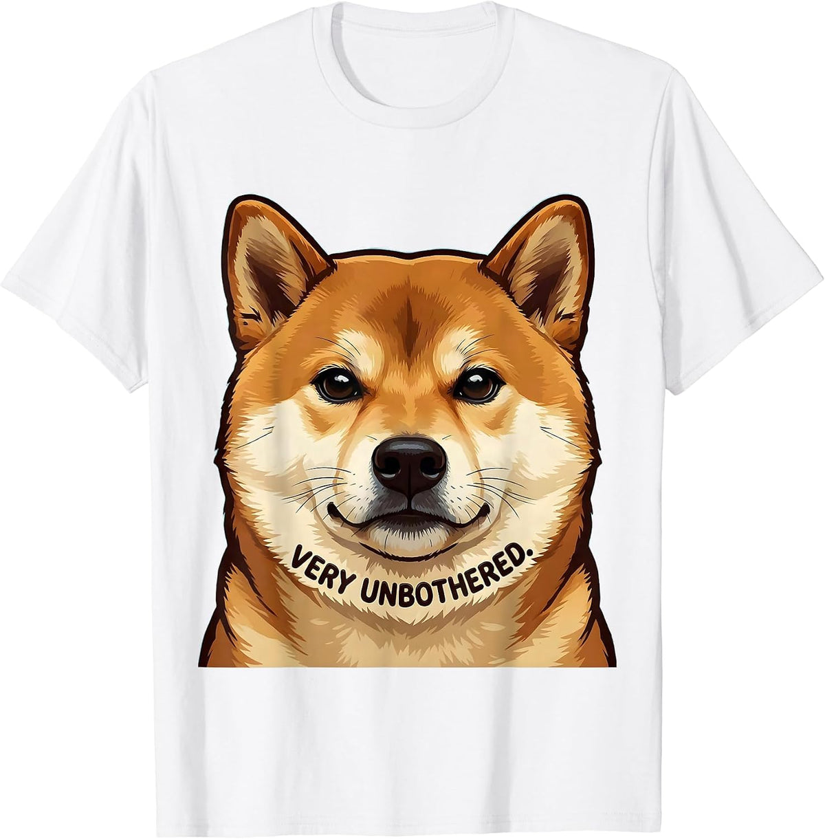 Men's Very Unbothered Kawaii Shiba Inu Dog Lover Meme Humor T-Shirt - White