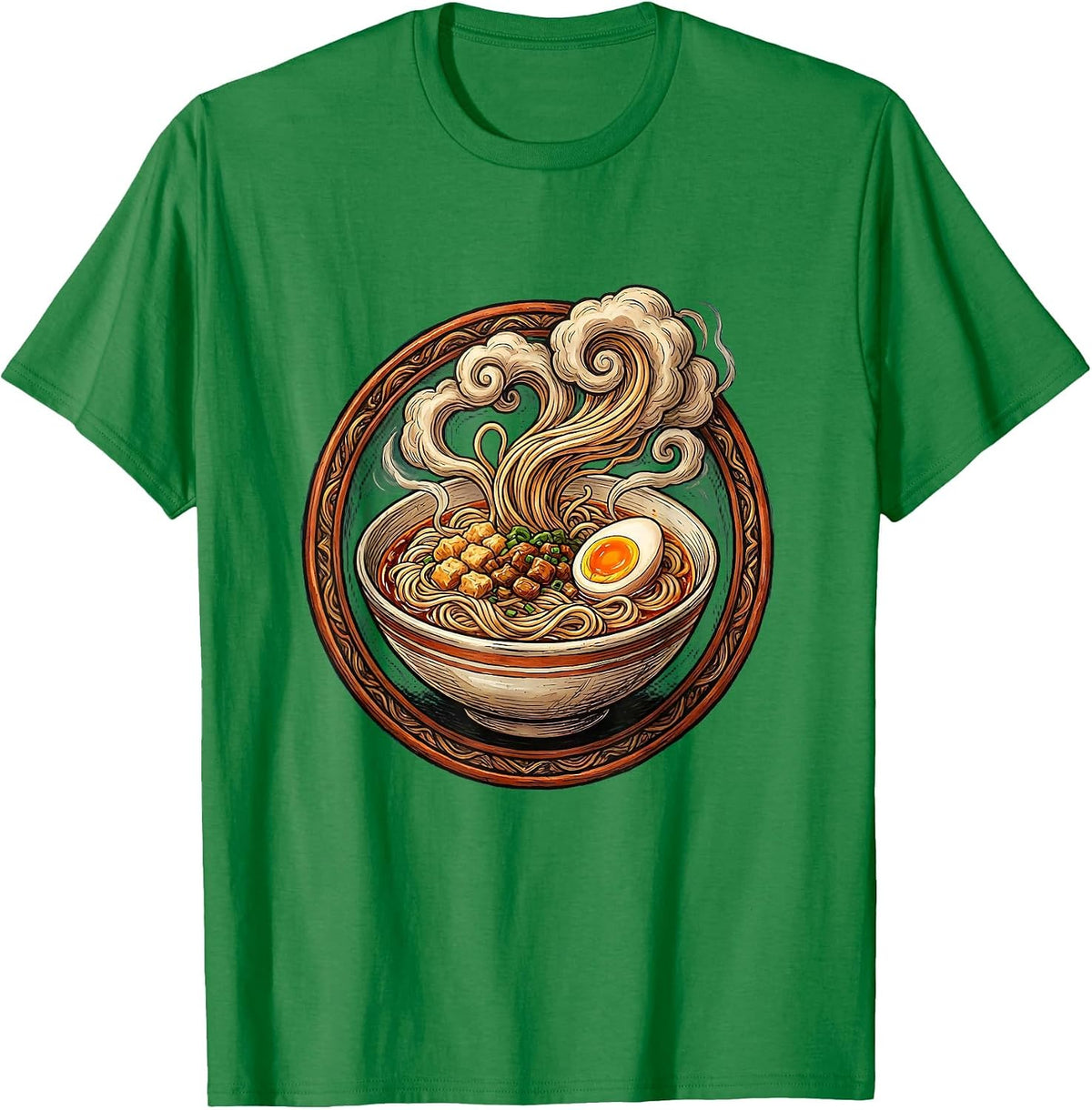 Men's Homebody Ramen Bowl Steaming Noodles Graphic T-Shirt - Kelly Green