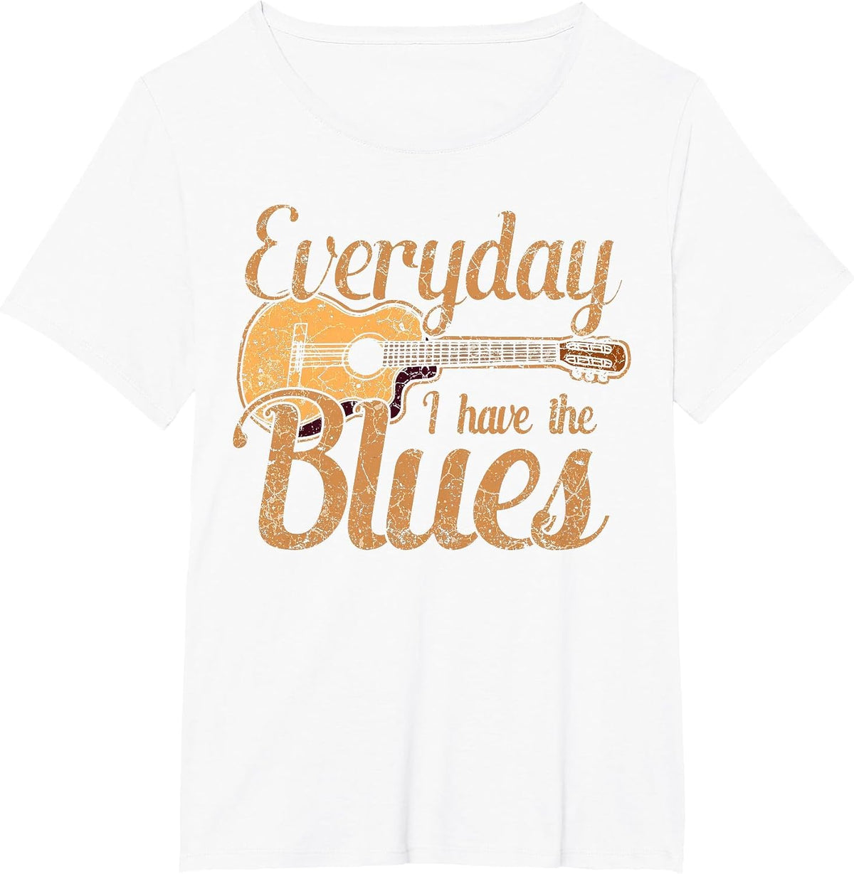 Blues Music Band Lover Vintage Guitar Teacher Funny Blues T-Shirt - White
