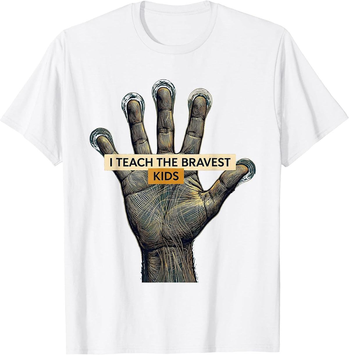 Men's I Teach the Bravest Kids Sped Teacher Design T-Shirt - White