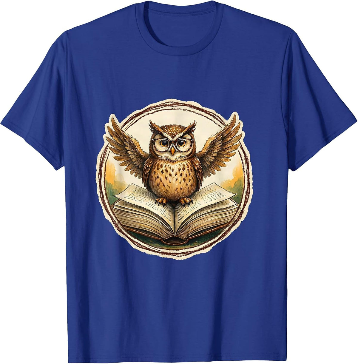 Men's Happy To See Your Face Owl Teacher Gift T-Shirt - Royal Blue