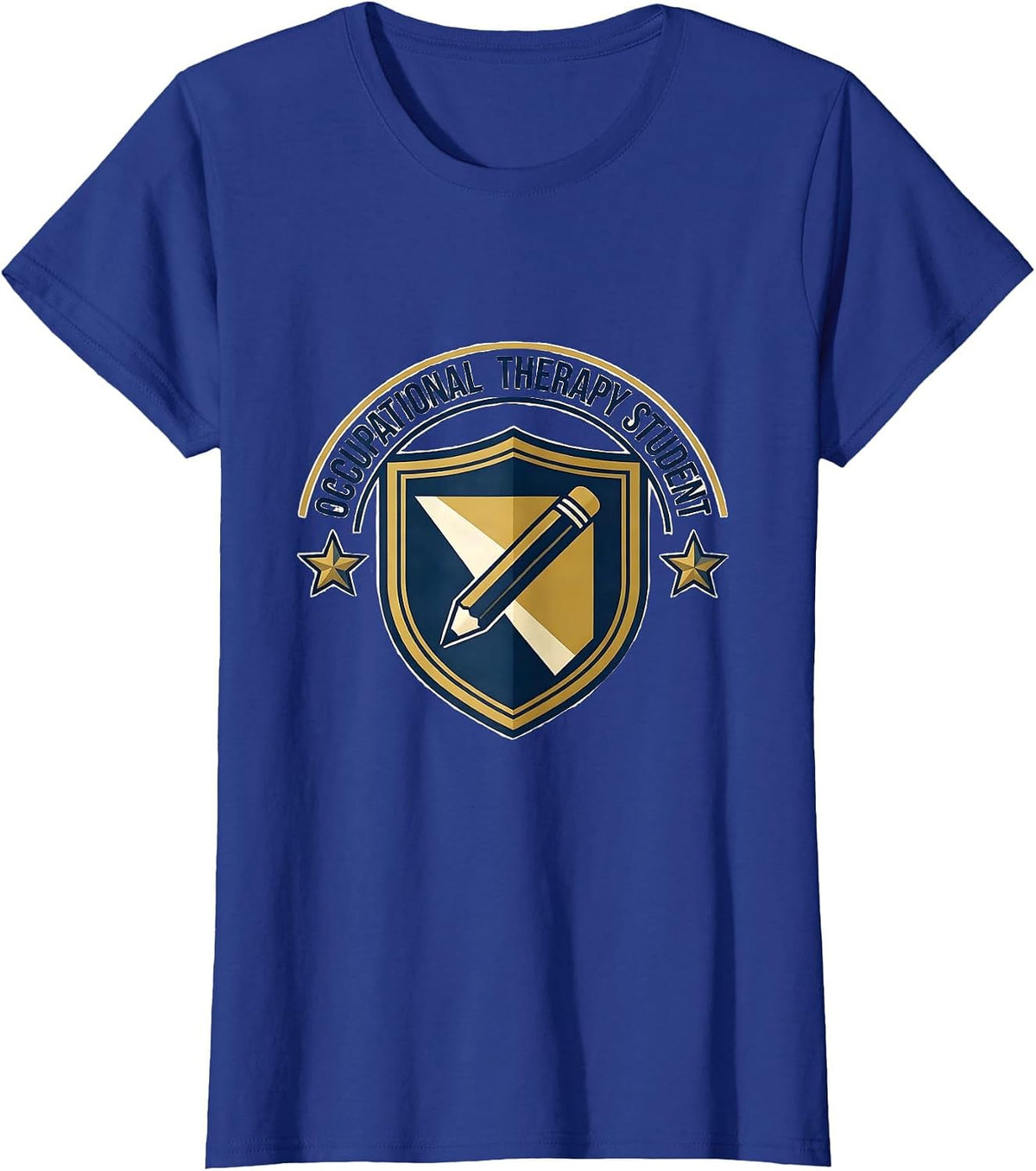 Women's Occupational Therapy Student Retro Emblem Pediatric T-Shirt - Royal Blue