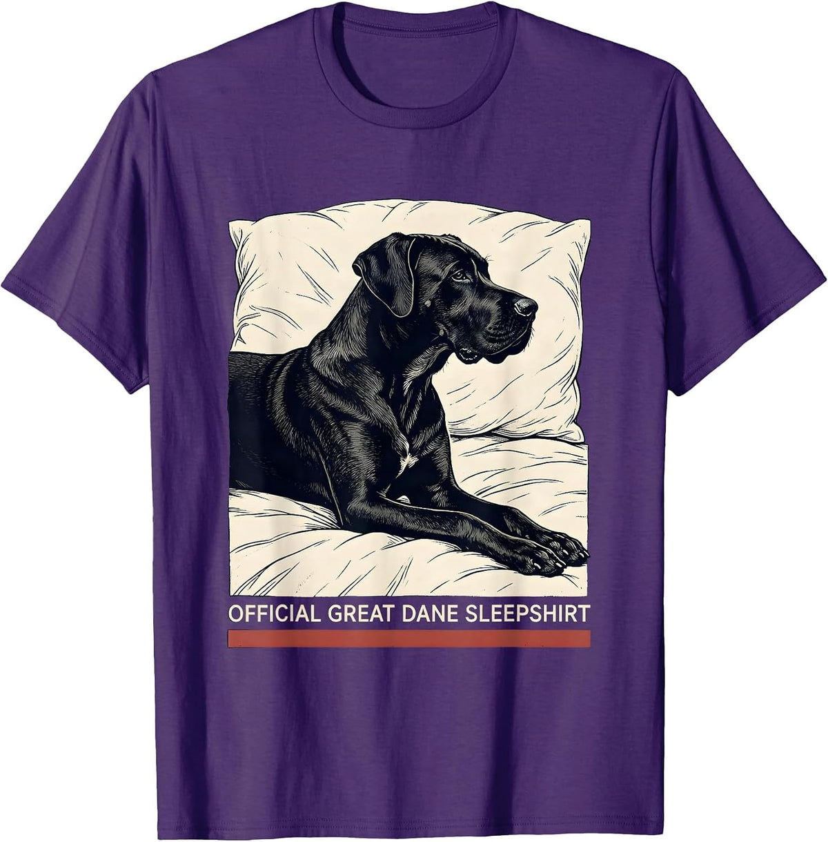 Official Great Dane Sleepshirt Cute Dog Owner Pajamas T-Shirt - Purple