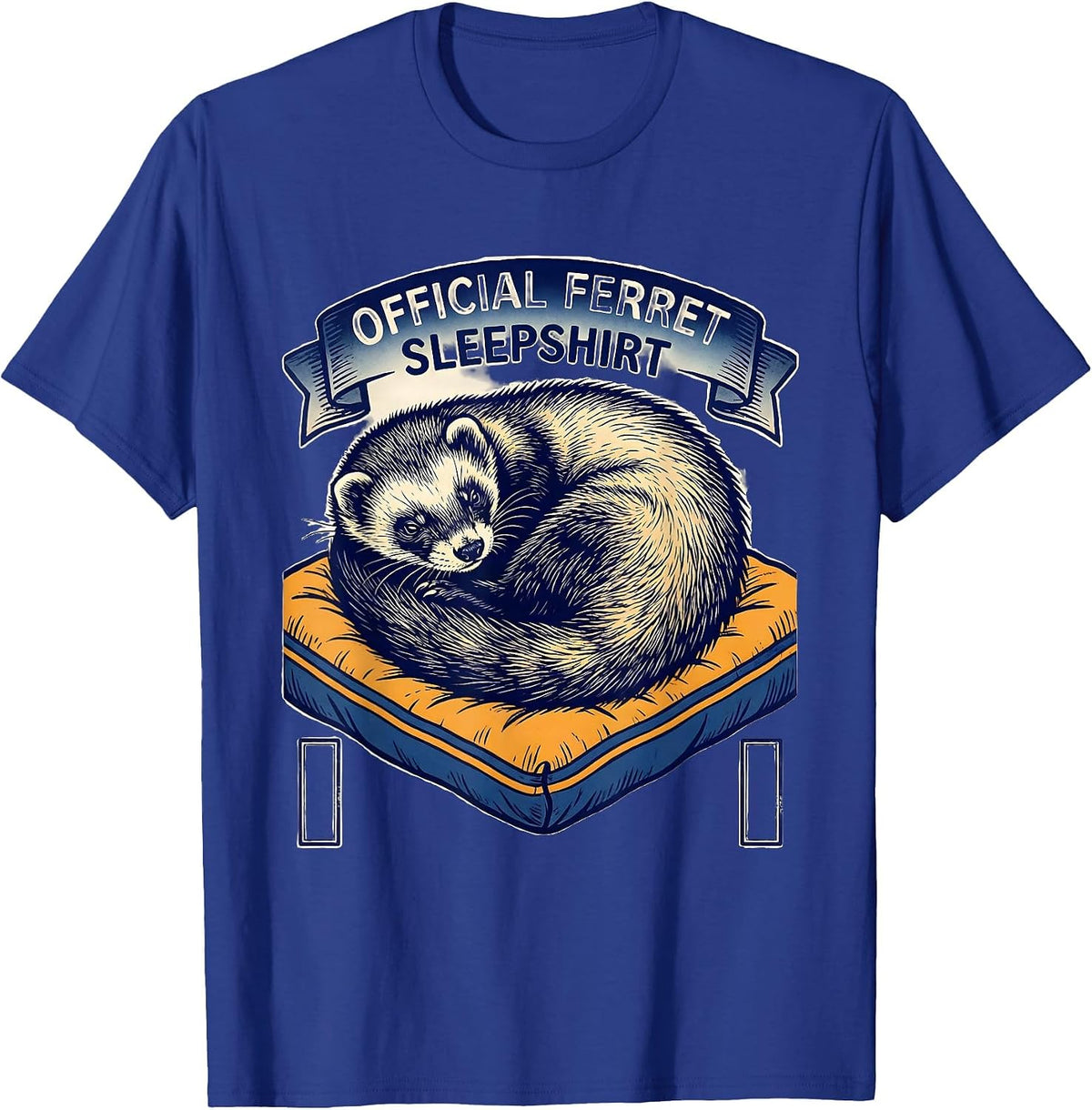 Men's Official Ferret Sleepshirt Cute Animal Lover Sleepwear T-Shirt - Royal Blue