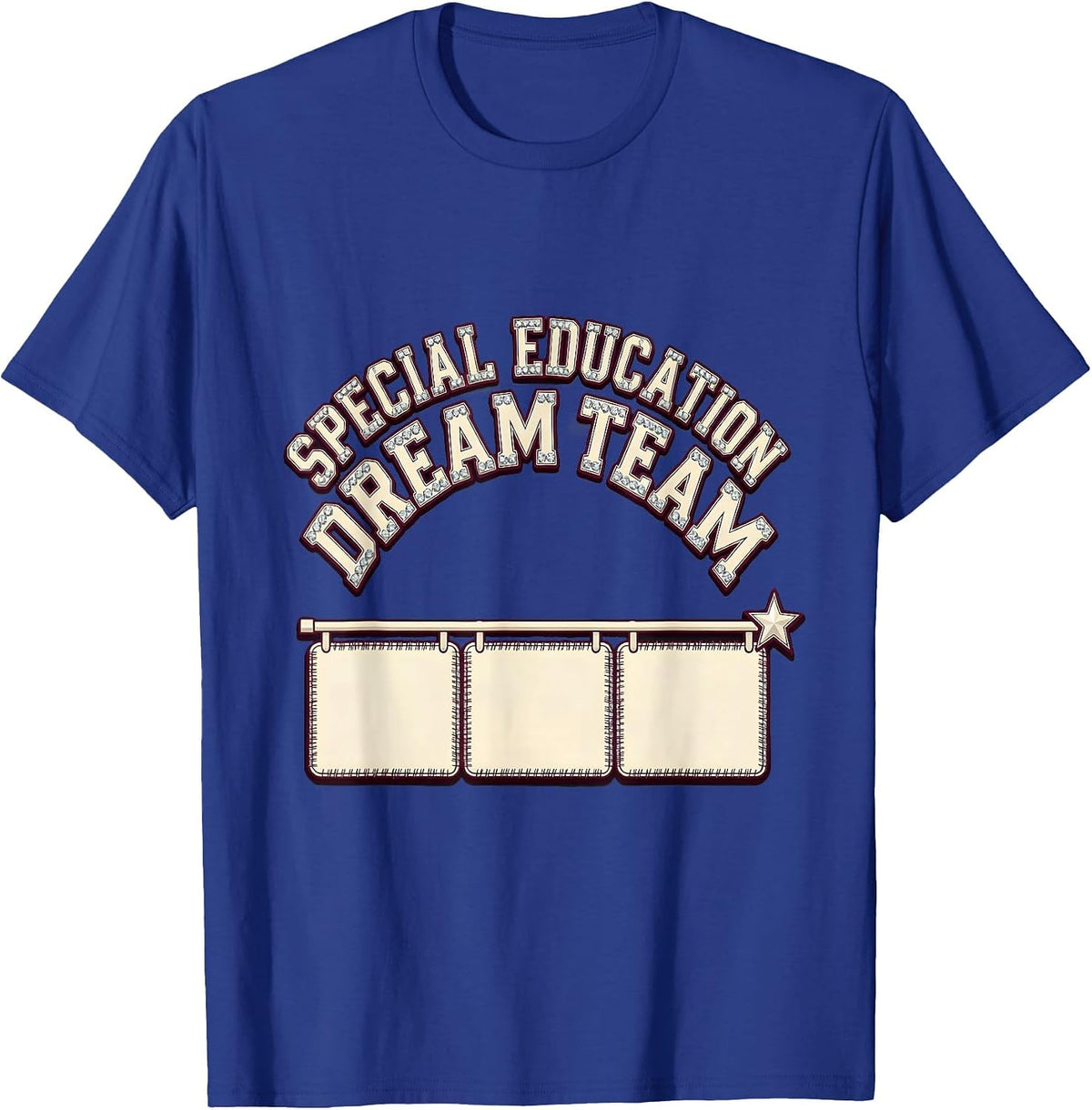 Men's Special Education Dream Team Retro SPED Teacher Squad Pride T-Shirt - Royal Blue